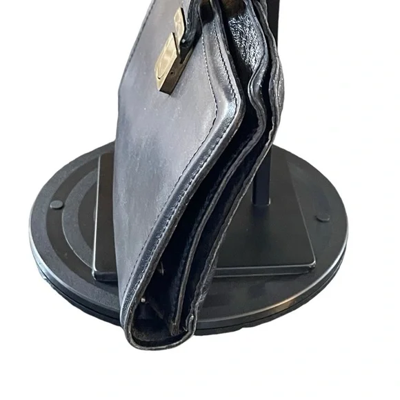 CaGi Vintage Black Leather Men's Bag Wrist Clutch Man Bag Gentleman's Bag - Picture 4 of 16